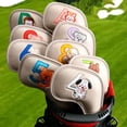 thumbnail image 4 of facefd 9Pcs Golf Iron Headcover Set Golf Club Head Cover Sleeve for Outdoor Sports Beige, 4 of 5