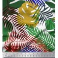 thumbnail image 1 of Soimoi Green Rayon Fabric Tropical Leaves Print Sewing Fabric Yard 56 Inch Wide, 1 of 5