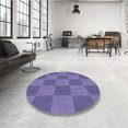 thumbnail image 4 of Ahgly Tapis d'Intérieur Lavable en Machine Carré Transitionnel Violet Pervenche Profond, 6 Pieds Carré, 4 of 7