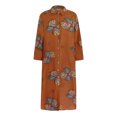 thumbnail image 4 of PVCS Chemise Habillée Femme Longue Jupe Manches Longues Poche Automne Printemps Col Chemise, 4 of 9