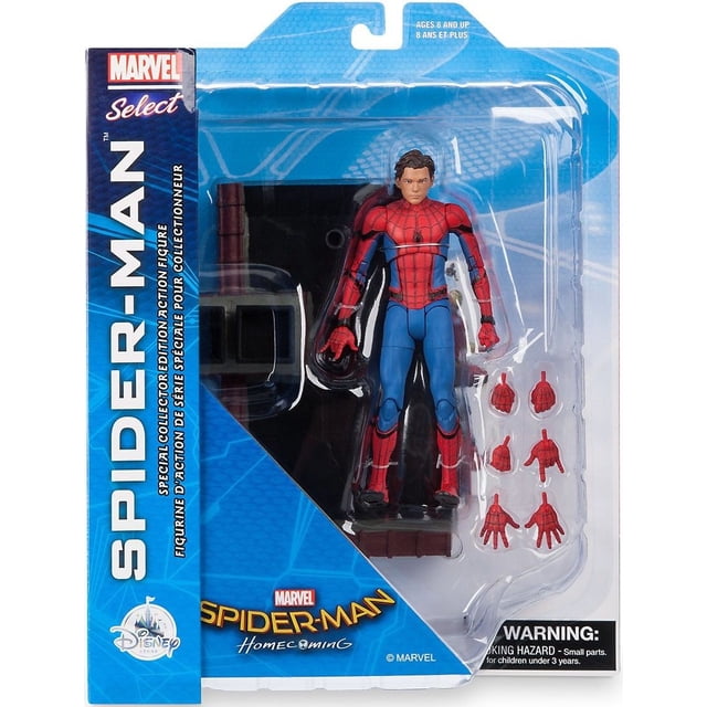 Marvel Select 7 Inch Action Figure Spider-Man Homecoming - Unmasked Spider-Man Exclusive