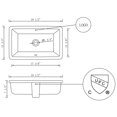 thumbnail image 3 of American Imaginations 19.5-in. W CUPC Rectangle Bathroom Undermount Sink Set In White - Black Hardware - Overflow Drain Incl. AI-31789, 3 of 7