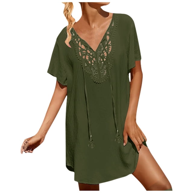 2025 Women Ruffle Trim Sheer Pumping Cover Up for Work Beach Skirt Cover Up Swim Suit Cover Ups Skirt Beach Wrap Bikini Shiny Wraps Cover Ups for Swimwear Mesh Drawstring Cover Up Skirt