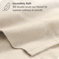 thumbnail image 2 of Bare Home Ensemble de Draps en Flanelle - 100 % Coton - Poche Profonde - Très Grand Simple, Sable, 3 Pcs, 2 of 7