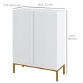 thumbnail image 3 of HOMCOM Modern Shoe Storage Cabinet Shoe Cabinet with Soft-Close Doors White, 3 of 10