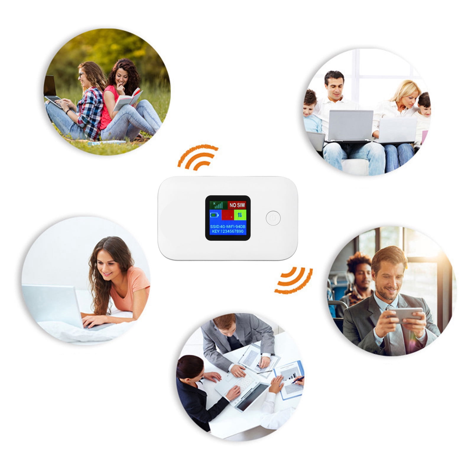 Mobile WiFi Hotspot, Asian Version 300Mbps 4G LTE WiFi Modem Plug and Play  for Tablets for Laptops