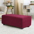 thumbnail image 1 of SNNROO Housse Extensible pour Pouf d'Intérieur, Jacquard, Rectangulaire, Housse de Repose-Pieds, Gris Foncé, Très Grand, 1 of 7
