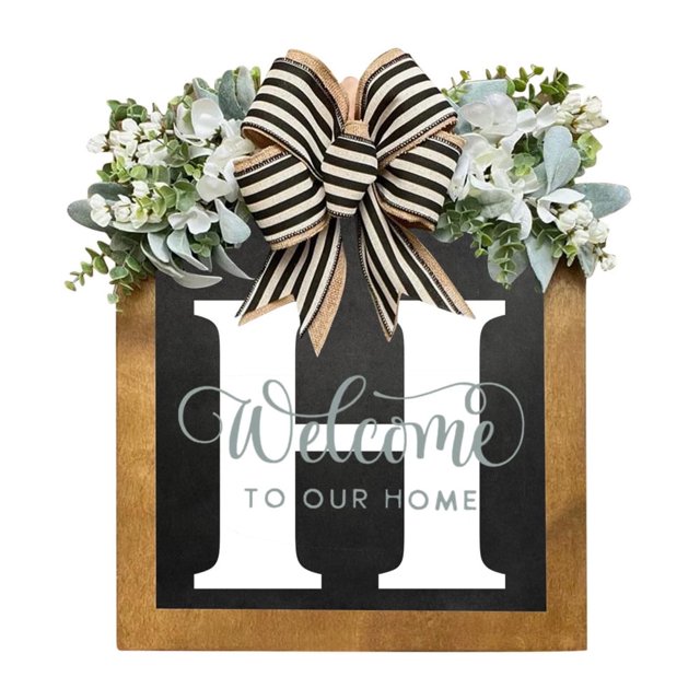 Last Name Front Door Wreath Front Door Porch Decoration for for Home Blessings Spring Parties