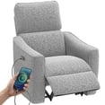 thumbnail image 1 of HOMCOM Power Recliner Chair, Upholstered Recliner Chair w/ USB Ports, Grey, 1 of 10