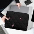thumbnail image 4 of Sac de Rangement Portable pour Ordinateur Portable Tablette avec Nœud Brodé Mignon pour Accessoires de Maison, 4 of 4