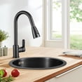thumbnail image 3 of Undermount Small Kitchen Sink, Round Shape Professional Single Bowl Kitchen Sink Stainless Steel  for Kitchen, 3 of 7