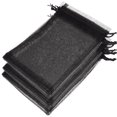 thumbnail image 1 of Luxshiny 50 Pcs Sacs-Cadeaux à Cordon Sacs en Organza Noirs Emballage Polyvalent pour Fêtes, 1 of 8