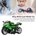 thumbnail image 4 of Alloy Motorcycle Model Toy, High Simulation Kids Motorcycle Toy Sound Effect Lighting Pull Back  for Display Green,Blue,White, 4 of 7