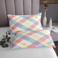 thumbnail image 3 of Erosebridal Colorful Buffalo Quilt Sets for Queen Size Bed, Geometric Check Bed Set 3-Piece, 3 of 5