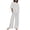 White, variant on Casual Sets for Women 2 Piece Business Casual Outfits for Women Clothing Set Female Round Neck Short Sleeve Tops Pants Sets Casual Pant Style S_712 Women's Tracksuits White L