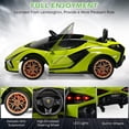 thumbnail image 2 of OLAKIDS 12V Licensed Lamborghini Sian Kids Ride On Car with Parent Remote Control, Spring Suspension, MP3 Player, Electric Toy Roadster Carbon Fiber Textured for Toddler, 2 of 9