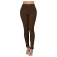 thumbnail image 1 of WTXUE Jeans Colorés Taille Haute Extensibles pour Femmes Brun, 1 of 7