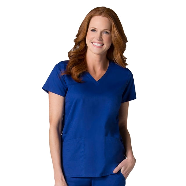 Maevn EON Women's COOLMAX V-Neck Mesh Panel Scrub Top, Solid