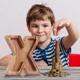 thumbnail image 2 of XZNGL Personalized Wooden Name Money Box Wooden Deposit Box Twenty Six English Letters, 2 of 6