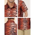 thumbnail image 5 of INSPIRE CHIC Chemises pour Hommes Coupe Régulière Manches Courtes Imprimé Léopard Chemise Décontractée Boutonnée S Imprimé Tigre, 5 of 5