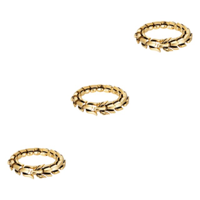 Thinsony Distinctive Gothic Punk Dragon Scale Bangle 48 inches Cool and Contemporary Gold 8.26 Inch 3Set