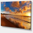 thumbnail image 2 of Colorful Sunset on the Beach - Landscape Canvas Art Print, 2 of 4