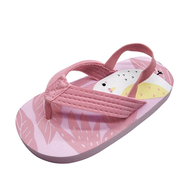 Girls Sandals Toddler Eva Beach Shoes Adjustable Strap Flops Summer Elastic Flip For Kids Lightweight Comfortable On