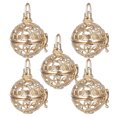 thumbnail image 3 of 5pcs Aromatherapy Essential Oil Diffuser Necklace Pendant Hollow Locket (Gold), 3 of 8