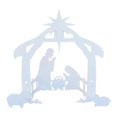thumbnail image 1 of Grand - Ensemble de Crèche de Noël Extérieur Blanc, 1 of 8