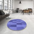 thumbnail image 4 of Ahgly Company Machine Washable Indoor Rectangle Transitional Blue Area Rugs, 4' x 6', 4 of 7