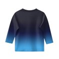 thumbnail image 5 of MKOSPLRT Hauts à Manches 3/4 pour Filles Col Rond T-Shirts Décontractés Tuniques Dégradées Mode T-Shirts Doux pour Sortir Blouses Confortables en Liquidation, 5 of 5