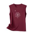 thumbnail image 5 of Besolor Débardeurs pour Femmes 2024 Tendance Imprimé Col Rond Sans Manches T-Shirts Décontractés Amples Tunique d'Été Blouse, 5 of 5