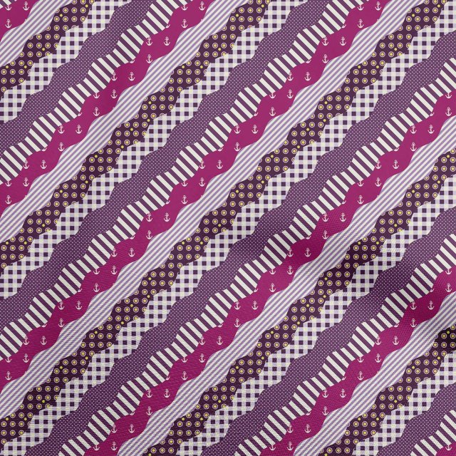 oneOone Tissu Georgette Viscose Magenta Tissu Patchwork Matériel de Robe Tissu Imprimé Tissu au Mètre 42 Pouces de Large