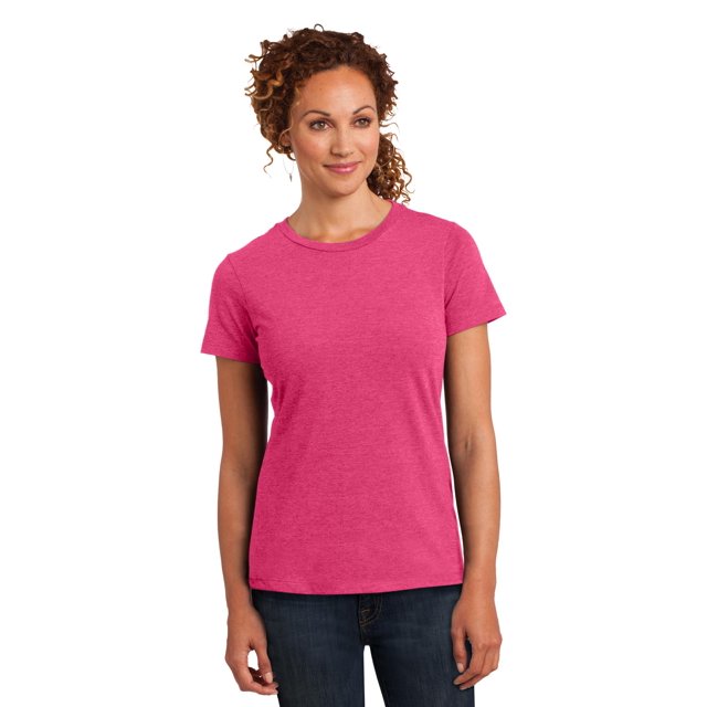 District Made Women's Short sleeve Poly-Cotton T Shirts DM108L