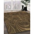 thumbnail image 3 of Ahgly Tapis Rectangulaire Lavable en Machine Intérieur Transitionnel Marron Clair, 5 Pieds x 8 Pieds, 3 of 7