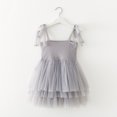 thumbnail image 4 of MIASHUI Robe à Bretelles Sans Manches avec Nœud pour Tout-Petites Filles pour et Gris, 2-3 Ans, 4 of 5