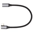 thumbnail image 3 of 4K 100W PD 5A Angle Droit Coude 90 Degrés Gen 2 USB3.1 Type C Mâle à Femelle Rallonge 25cm, 3 of 14