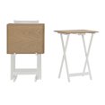 thumbnail image 1 of Monterra Natural & White Tray Table Set, 1 of 8