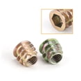 thumbnail image 2 of Noref 20Pcs M8 Zinc Alloy Hex Drive Head Furniture Nuts Threaded For Wood Insert, 2 of 8