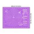 thumbnail image 2 of Tapis de Cuisson Extra Grand avec Mesures, Tapis de Cuisson Antiadhésif en EVA pour Rouler la Pâte, Tapis de Comptoir de Cuisine en EVA (Fond Violet Lettres Blanches). Organiseur de Moules à Pâtisserie Coulissant en Silicone, 2 of 3