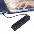 thumbnail image 1 of USB Hub, Efficient Expansion USB Extender Lightweight 7 Ports  for Mobile Devices, 1 of 7