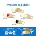 thumbnail image 4 of MedicEngraved Yellow Gold Stainless Steel Custom Medical Alert Bracelet - 5mm Curb Link, 4 of 7