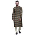 thumbnail image 2 of Atasi Kurta Imprimé pour Hommes Col Mandarin Popeline de Coton Kurta Chemise Décontractée, 2 of 7