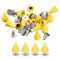 thumbnail image 1 of Unique Bargains 50 Sets Cone Spikes Studs 7x10mm Studs and Spike Screw Back Rivet Yellow, 1 of 4
