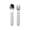 Gray#2, variant on 2 Pcs Children Safe Fork And Spoons Baby Utensils Kids Cutlery Spoon Fork With Silica Gel Grip Covered Food Grade