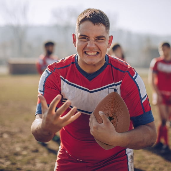 FONDOTIN 1 Pcs Ballon de Rugby d'Entraînement pour Athlète en Matériau PU pour Augmenter la Force des Bras
