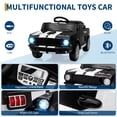 thumbnail image 4 of Licensed Shelby GT350 12V Kids Electric Ride-On Car – Parental Remote Control, Adjustable Speeds, LED Headlights, wireless Music, Safety Belt, Spring Suspension, Battery Powered, Black, 4 of 8