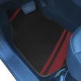 thumbnail image 2 of FH Group Carpet Liners Car Floor Mats with Faux Leather Stripes - Full Set, 2 of 5