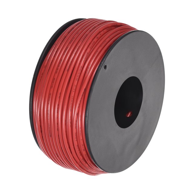 Uxcell 20AWG Stranded Wire Hookup 30M/100ft Red, Electrical Wire UL1007 Spool