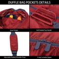 thumbnail image 3 of Sac de Sport Extra Grand 105 L 32,5 Pouces Bagage Léger pour Voyage - Rouge, 3 of 7